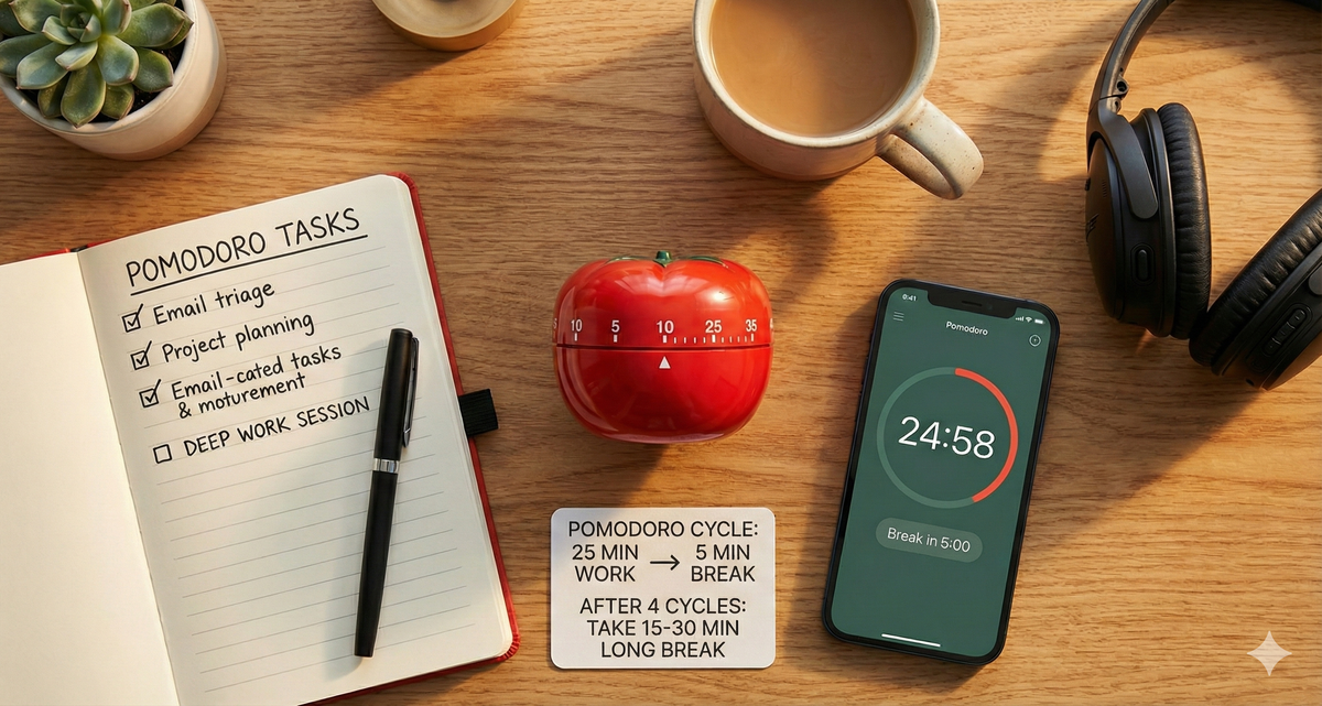 Pomodoro technique: a simple method to stay focused and productive