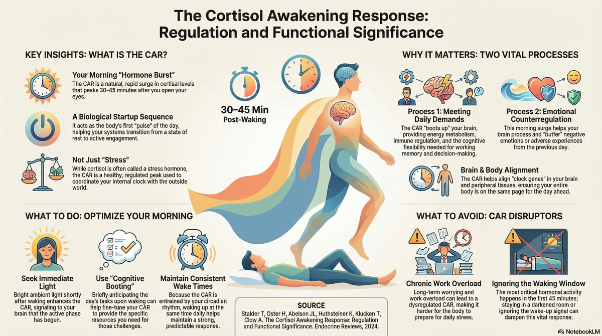 The Morning "Power Surge": How Your Body Reboots for the Day (A Deep Dive into "The Cortisol Awakening Response: Regulation and Functional Significance")