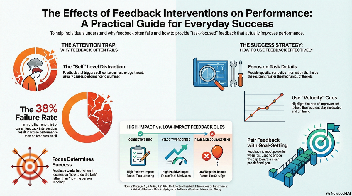 Why Constructive Criticism Backfires: Lessons from "The Effects of Feedback Interventions on Performance: A Historical Review, a Meta-Analysis, and a Preliminary Feedback Intervention Theory"