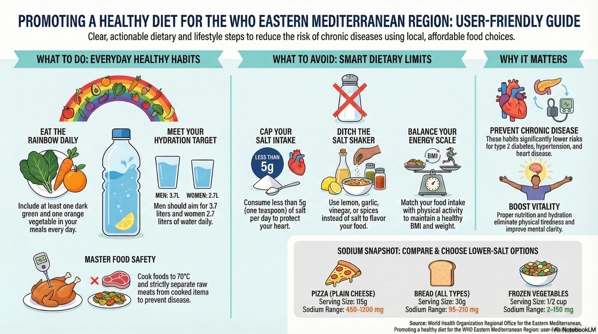 Eating for Longevity: Insights from "Promoting a healthy diet for the WHO Eastern Mediterranean Region: user-friendly guide"
