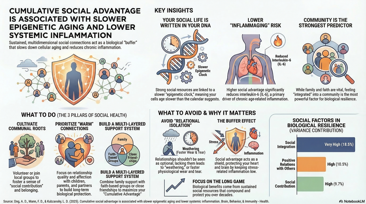 The True Fountain of Youth: Why "Cumulative social advantage is associated with slower epigenetic aging and lower systemic inflammation" Changes How We Age