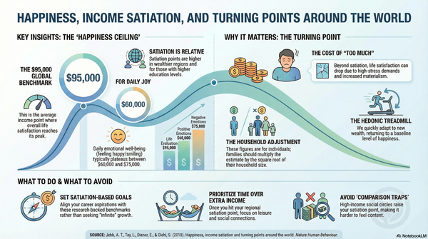 Chasing the Perfect Salary: What "Happiness, income satiation and turning points around the world" Teaches Us About Money and Joy
