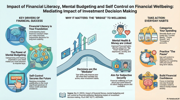 Master Your Money, Master Your Mind: Understanding the "Impact of financial literacy, mental budgeting and self control on financial wellbeing: Mediating impact of investment decision making"