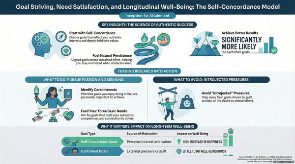 Stop Chasing the Wrong Goals: What "Goal Striving, Need Satisfaction, and Longitudinal Well-Being: The Self-Concordance Model" Teaches Us About True Happiness